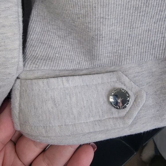 H by Halston crop moto gray jacket size 12 - Picture 6 of 9